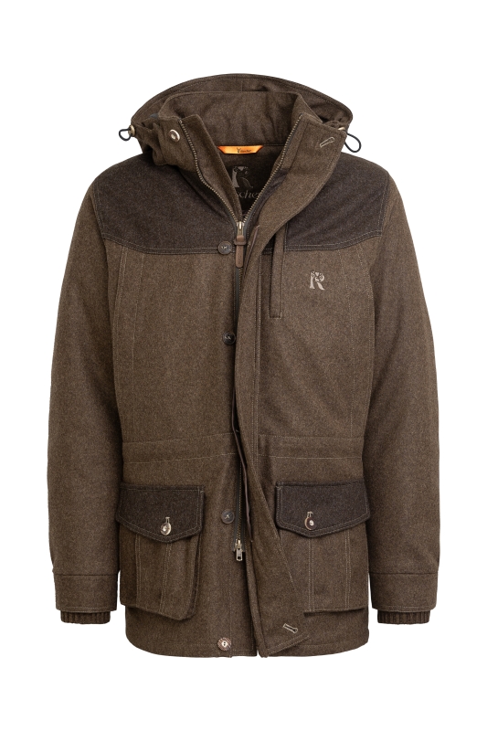 Jagdjacke Lodenjacke mit Kapuze 'Prestige', braun